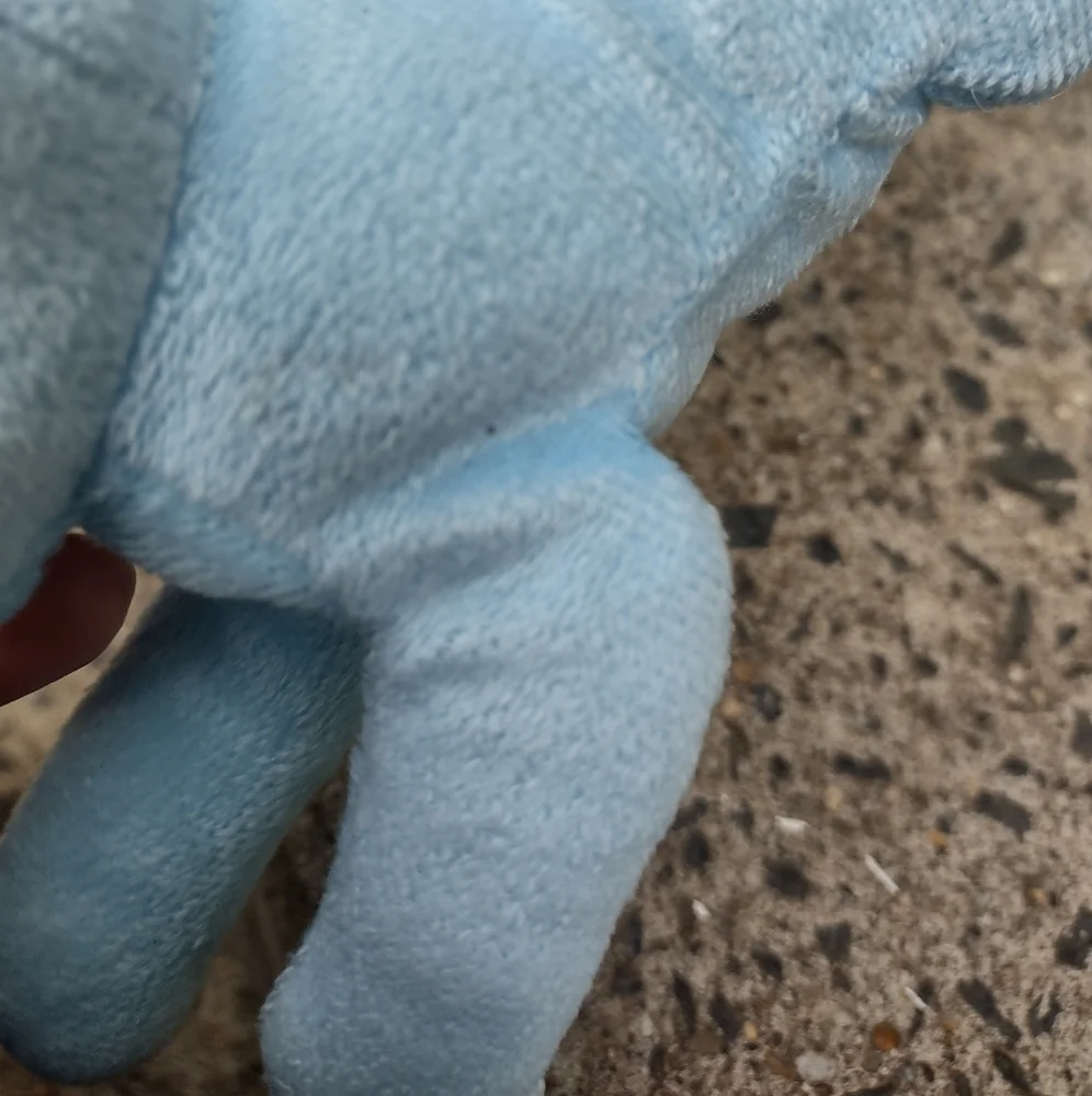 ✓Baby Pony unicorn Horse plush Greenbriar Baby blue with Candy Striped Mane - Picture 13 of 14